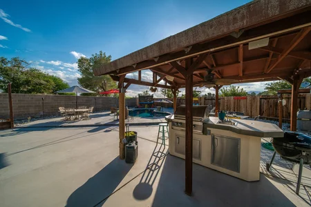 Plain concrete patio